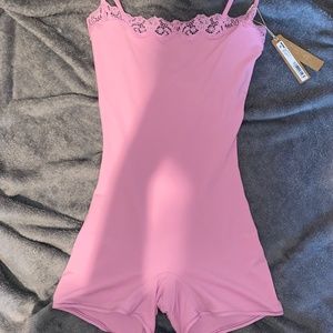 Skims Fits Everybody Lace Onesie in Petal